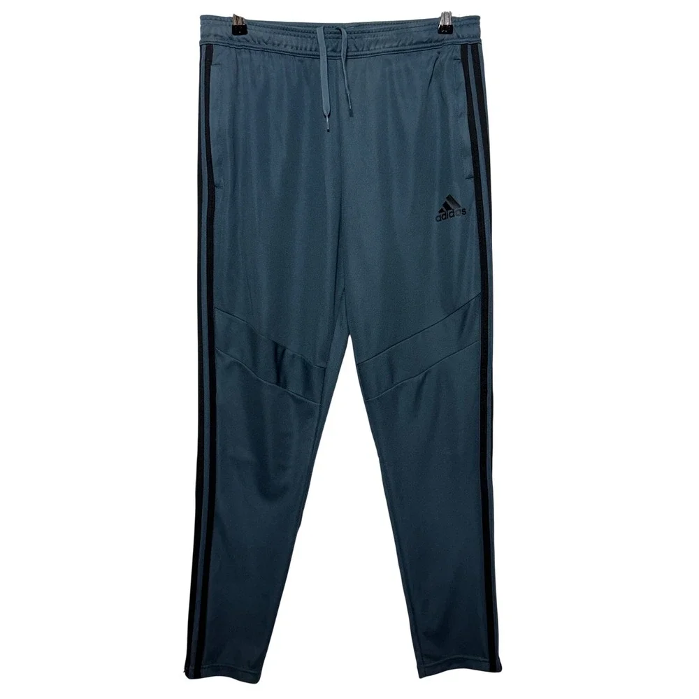 Adidas Track Pants Mens Large 32x30 Blue AeroReady Tiro Training Zip Ankle